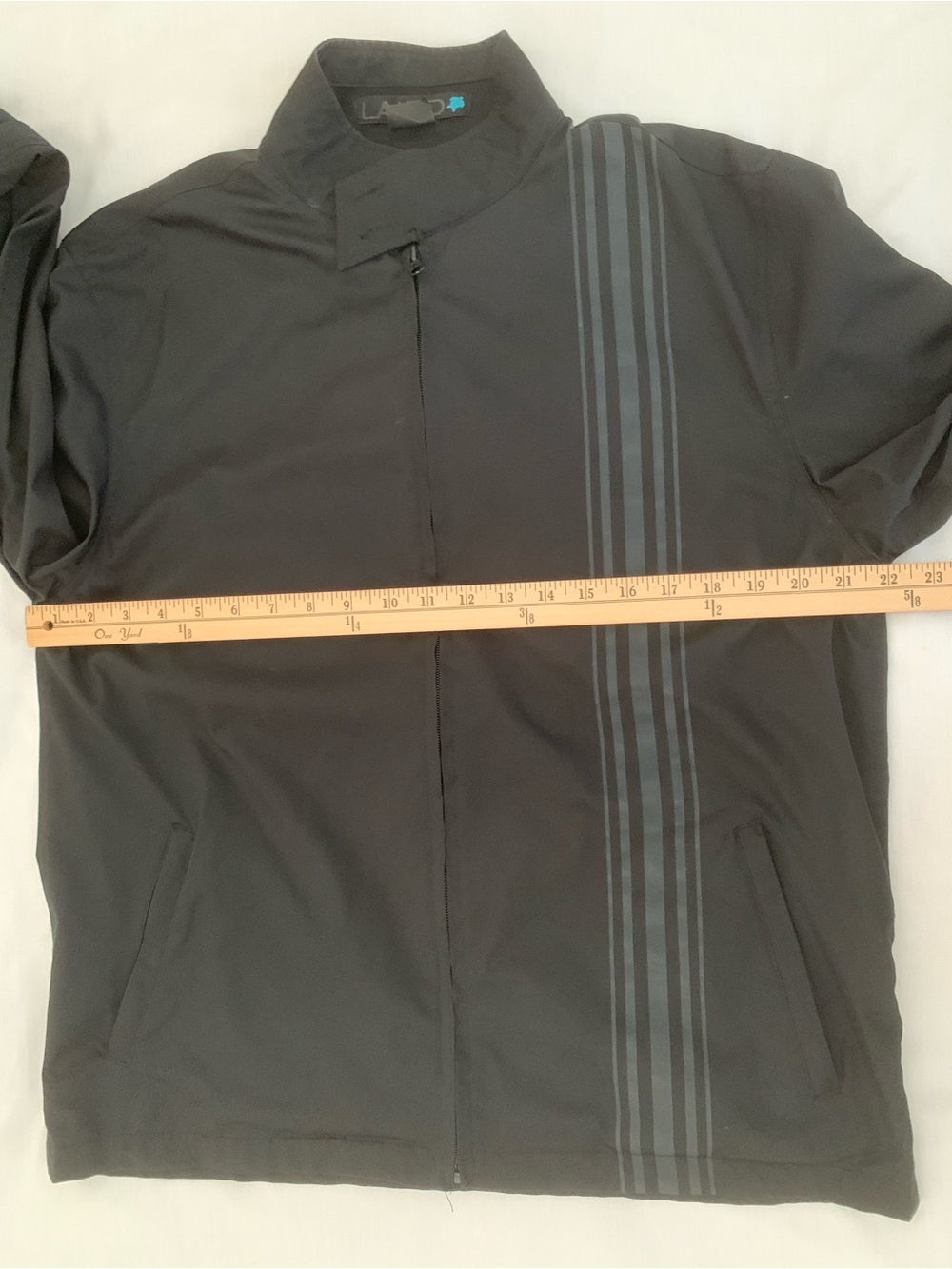 Laird Hamilton Performance Track Jacket Black Stripe Large L EUC - Picture 5 of 10